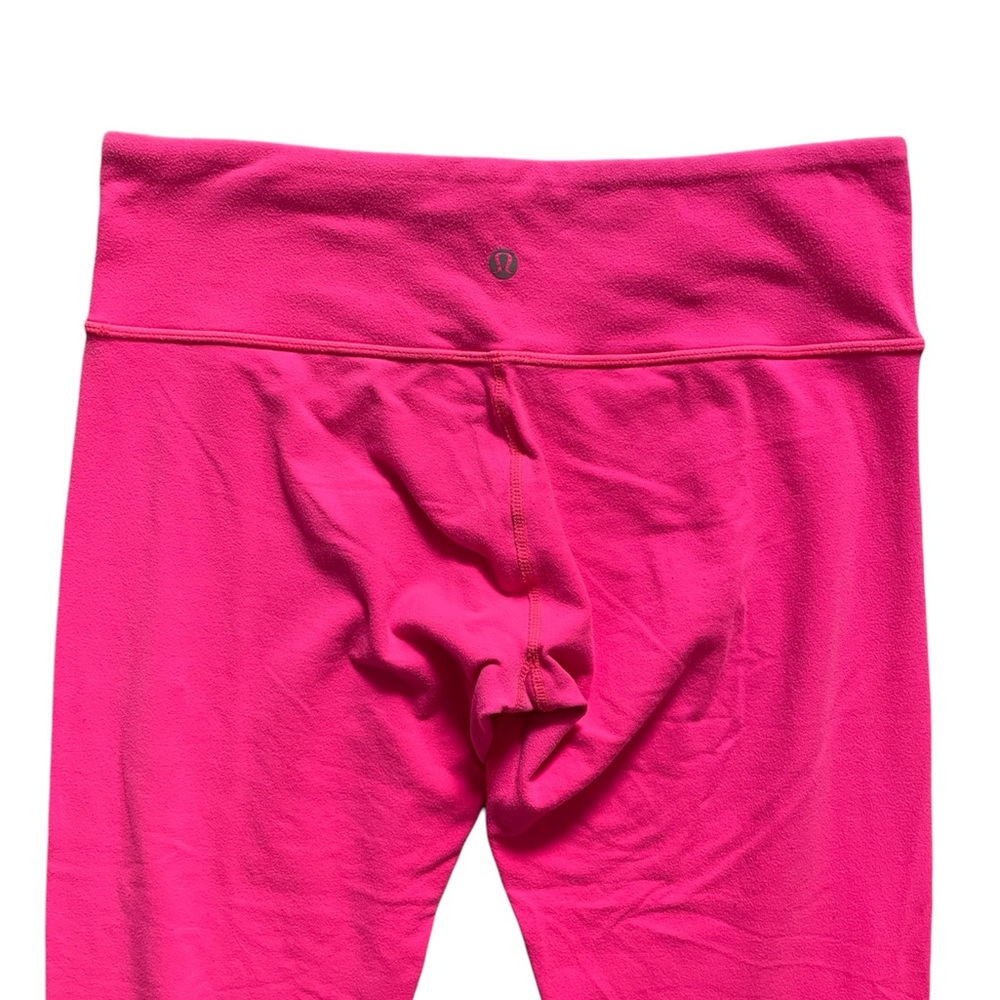 Lululemon Wunder Under Crop reversible legging Paris Pink Barbie hot Pink 8 - Picture 9 of 14